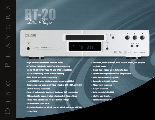 lexicon rt 20 brochure