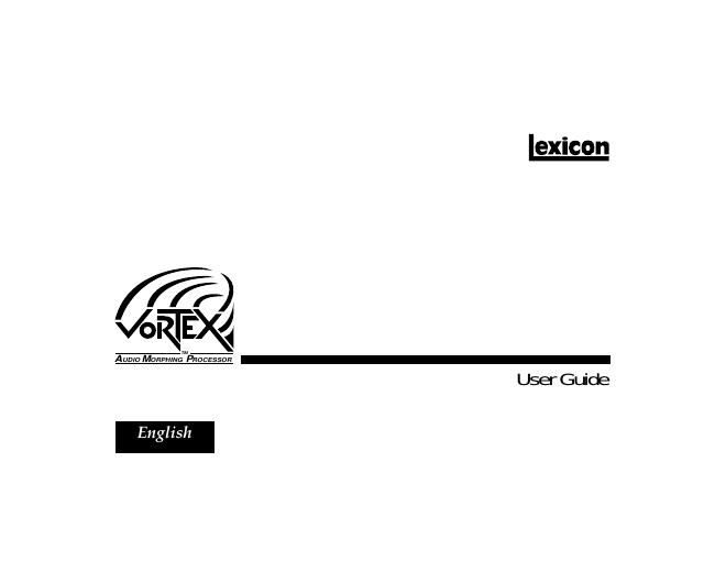 lexicon Vortex Multi User Guide