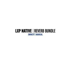 lexicon LXP Native Reverb Plug in Manual