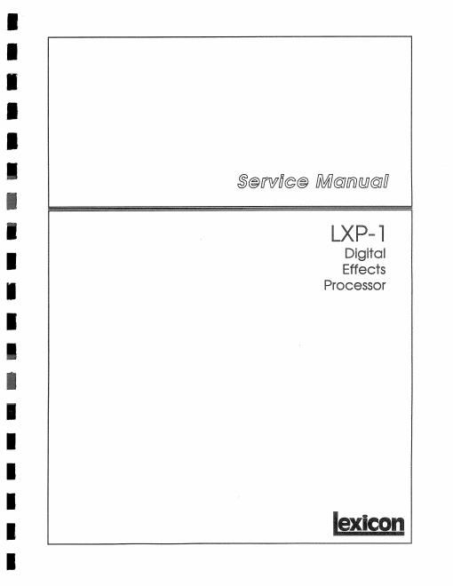 lexicon lxp 1 service manual