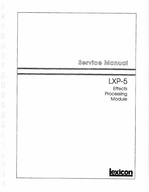 lexicon lxp 5 service manual