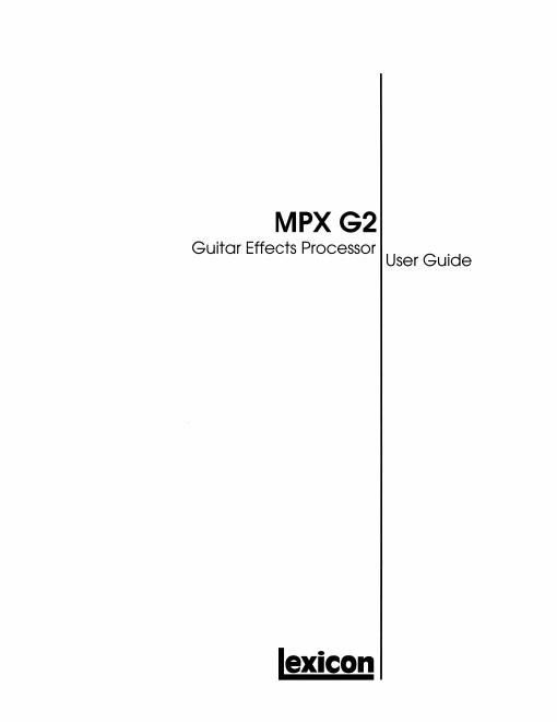 lexicon MPX G2