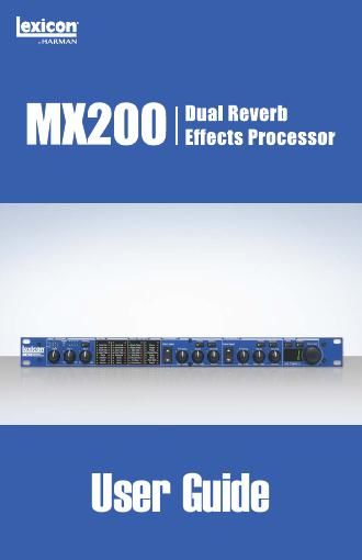 lexicon MX200 Manual 5073493 B