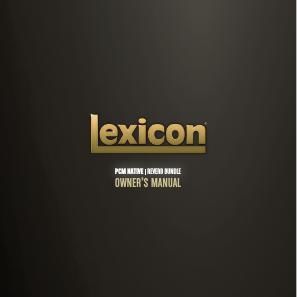 lexicon PCM Reverb Manual 18 0708 C