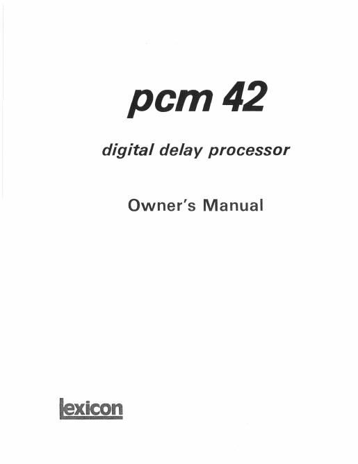 lexicon PCM42 Owners