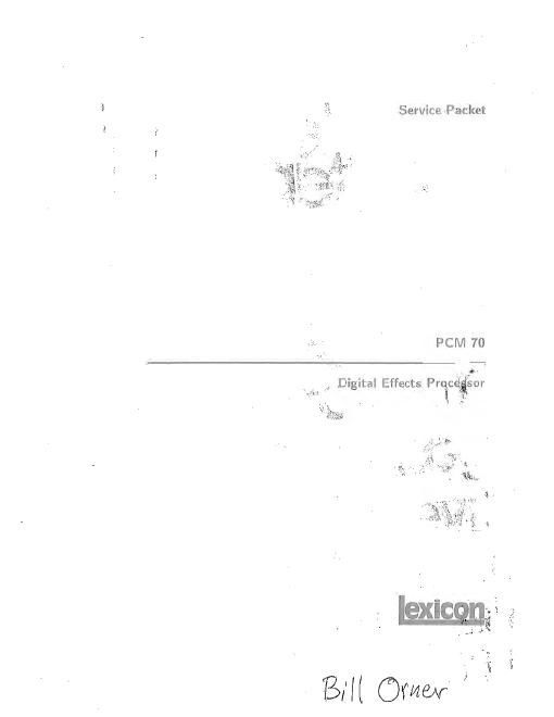 lexicon pcm 70 shematic diagram