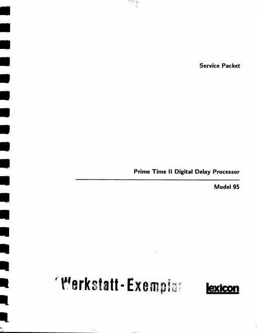 lexicon primetime ii 95 service manual