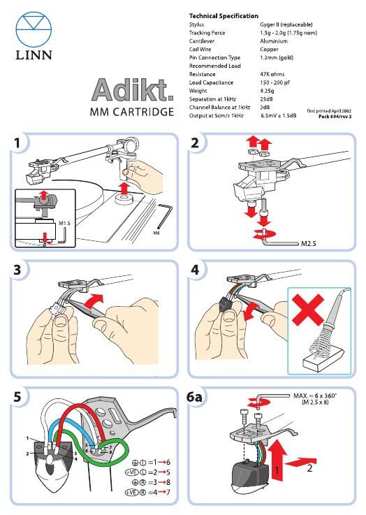 Linn Adikt Owners Manual