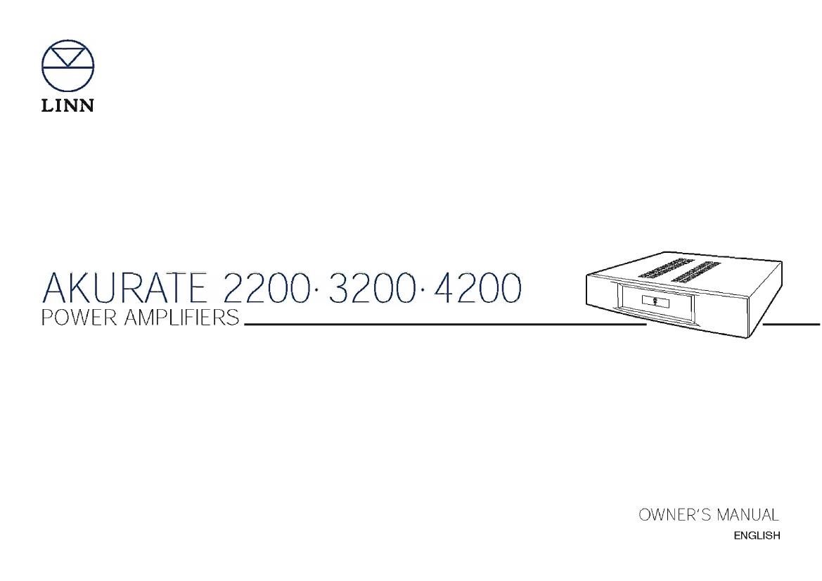 Linn Akurate 2200 3200 4200 Owners Manual
