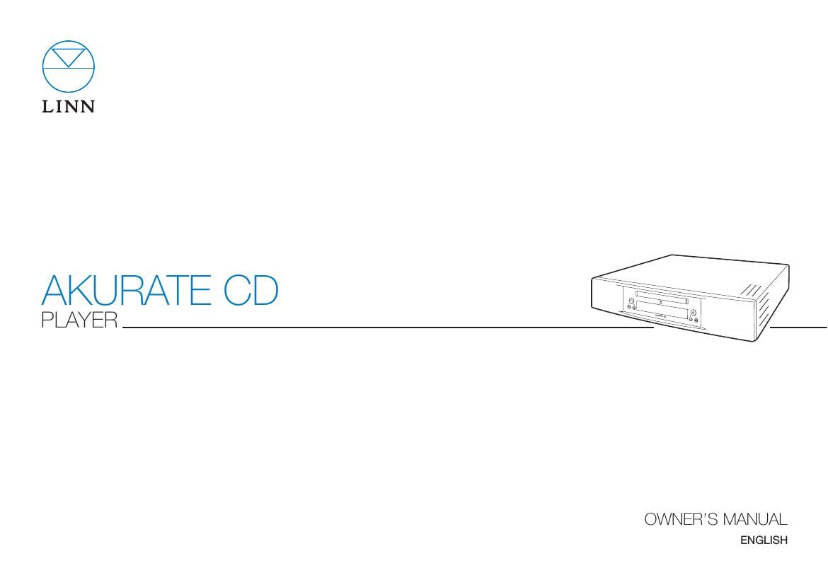 Linn Akurate CD Owners Manual