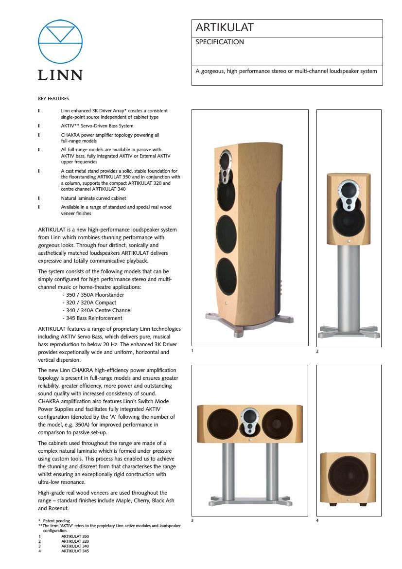 Linn Artikulat Brochure