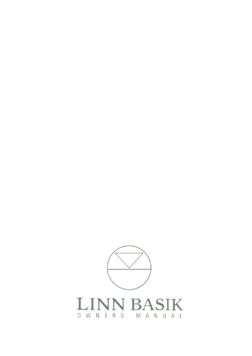 Linn Basik Owners Manual