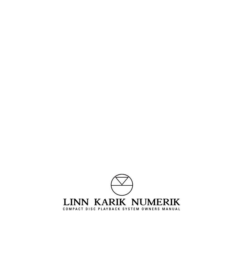 Linn Karik Numerik Owners Manual