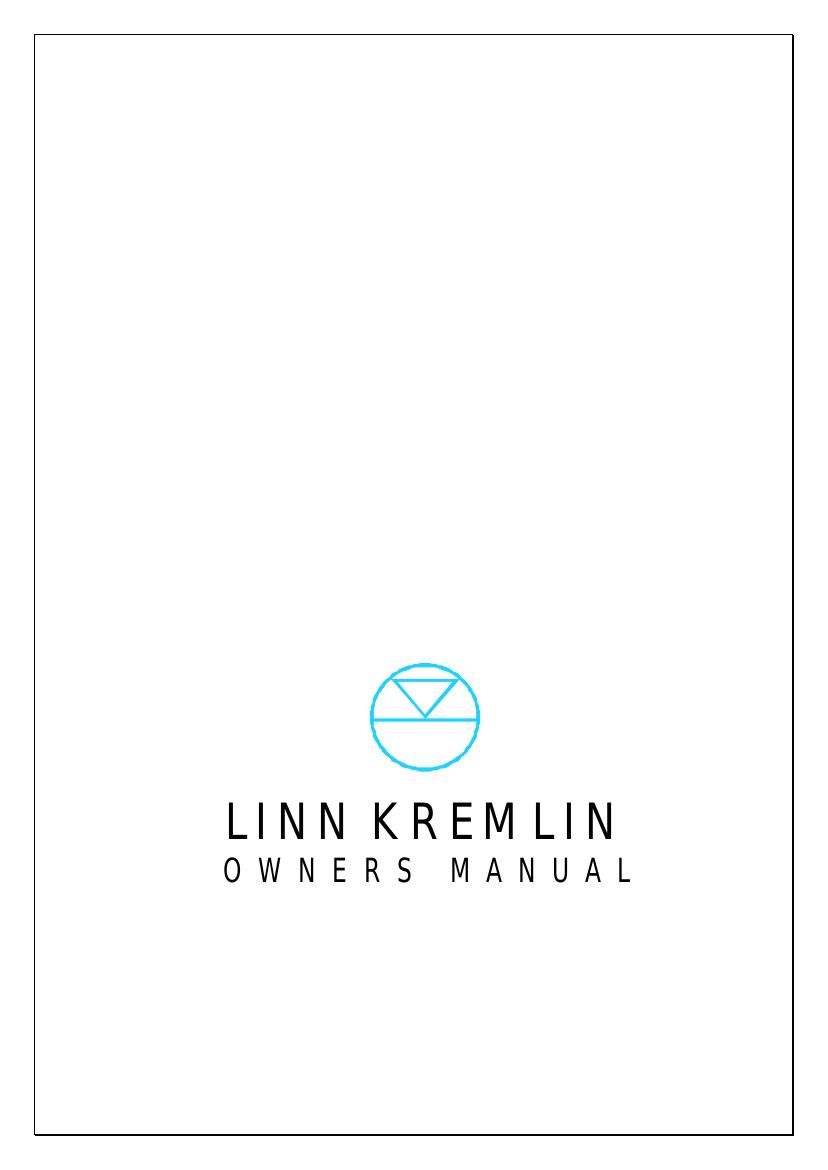 Linn Kremlin Owners Manual