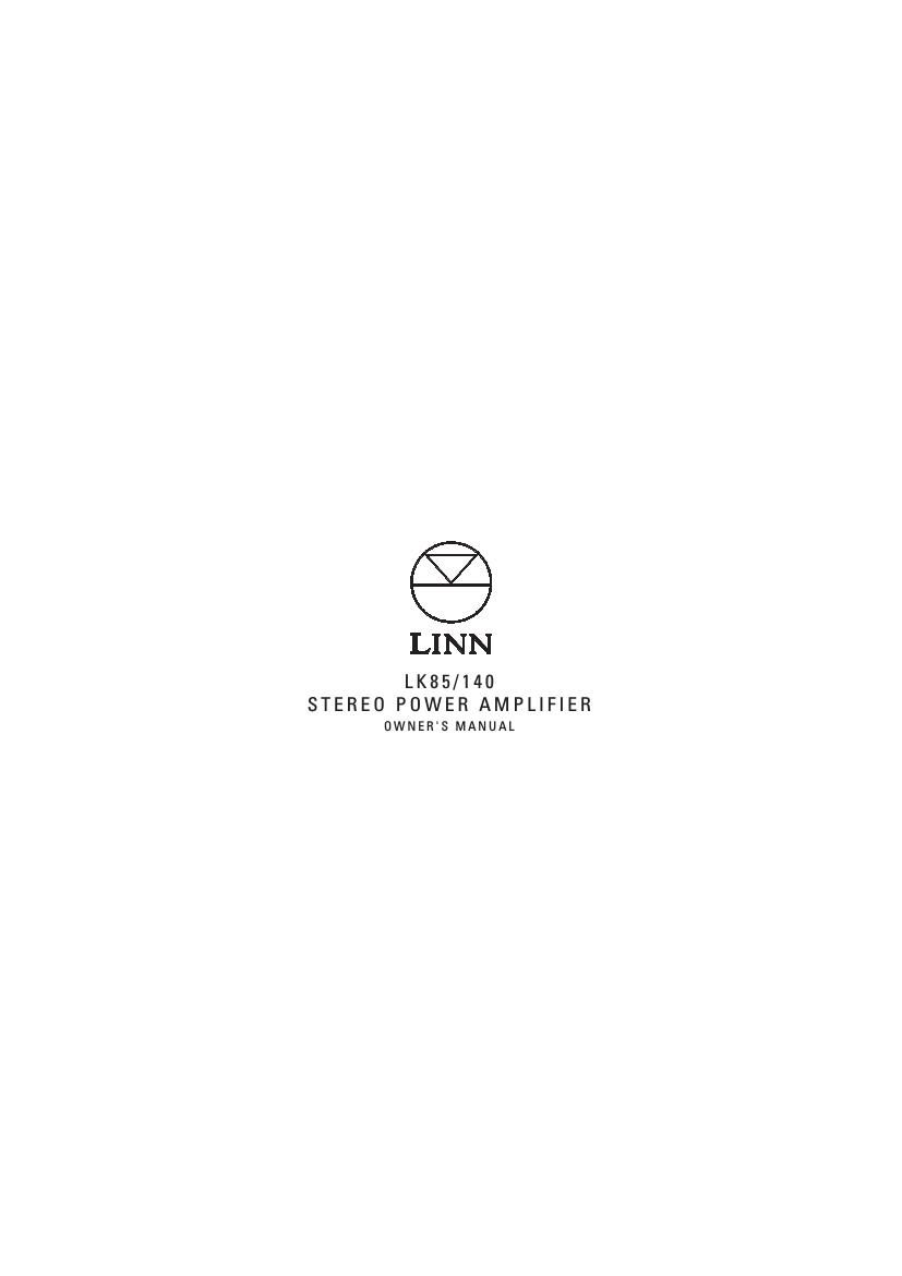 Linn LK 85 140 Owners Manual