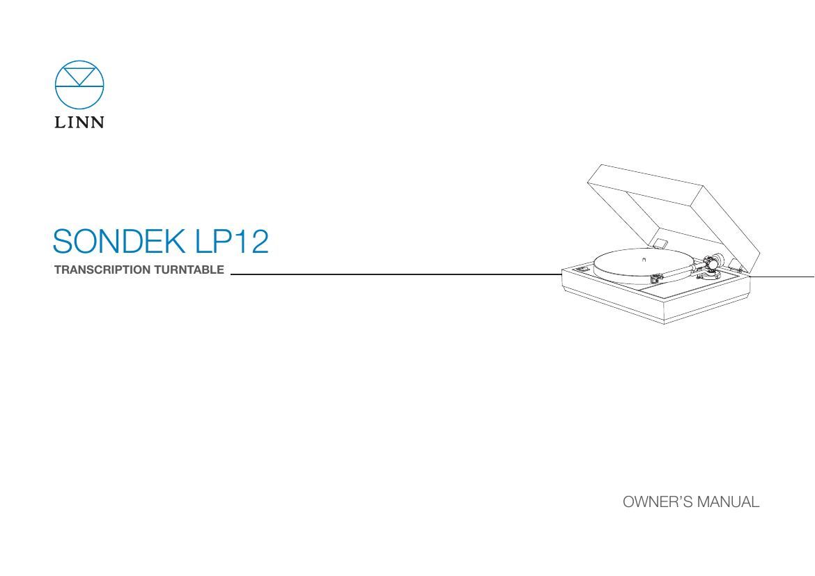 Linn LP 12 Sondek Owners Manual