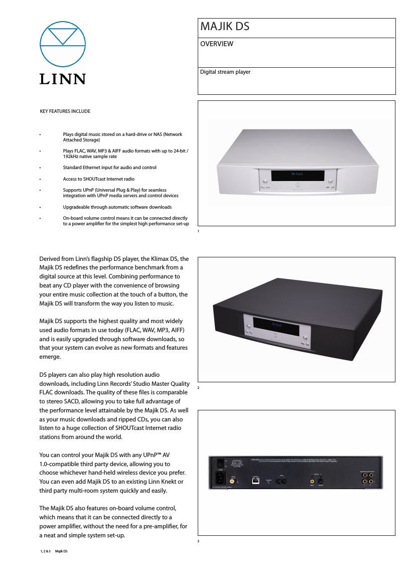 Linn Majik DS Brochure