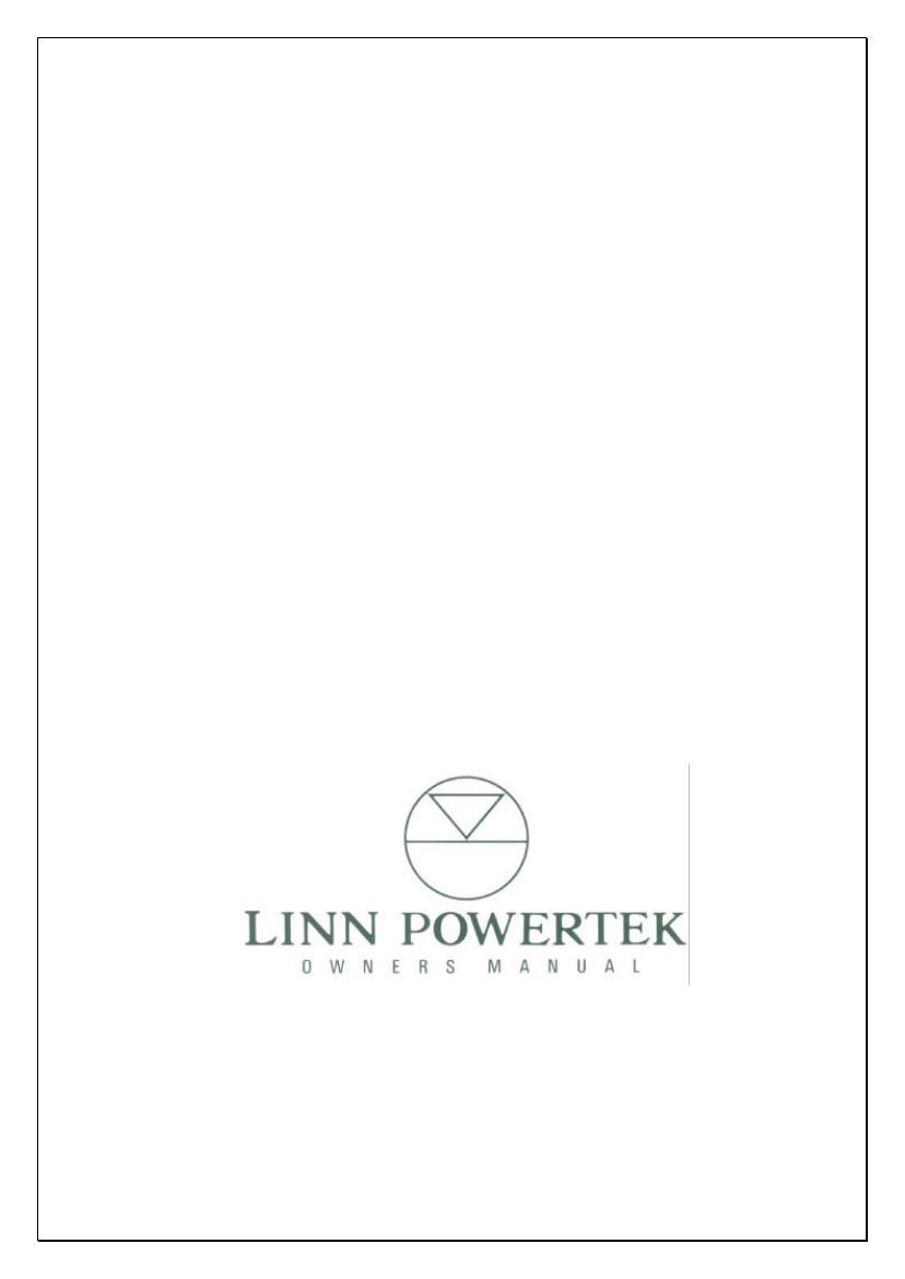 Linn Powertek Owners Manual