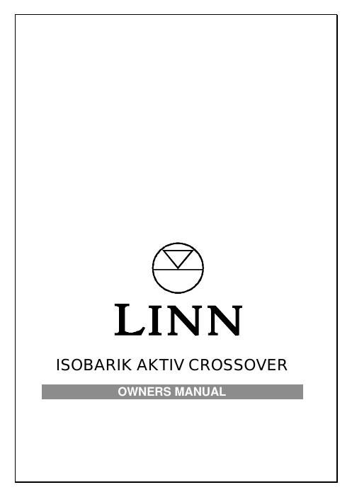 linn isobarik aktiv crossover owners manual