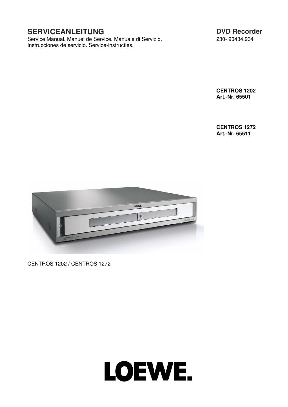 loewe centros 1202 service manual