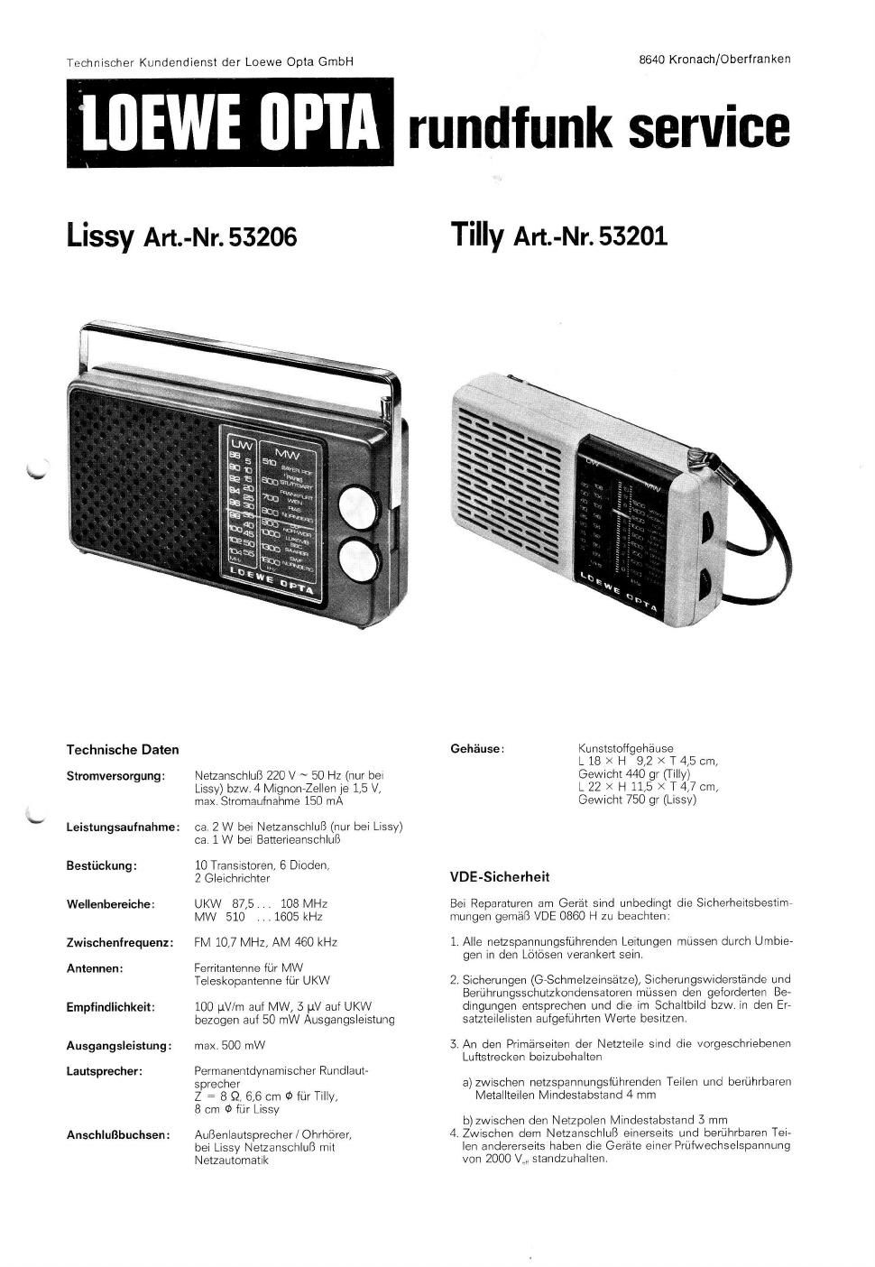 loewe lissy service manual