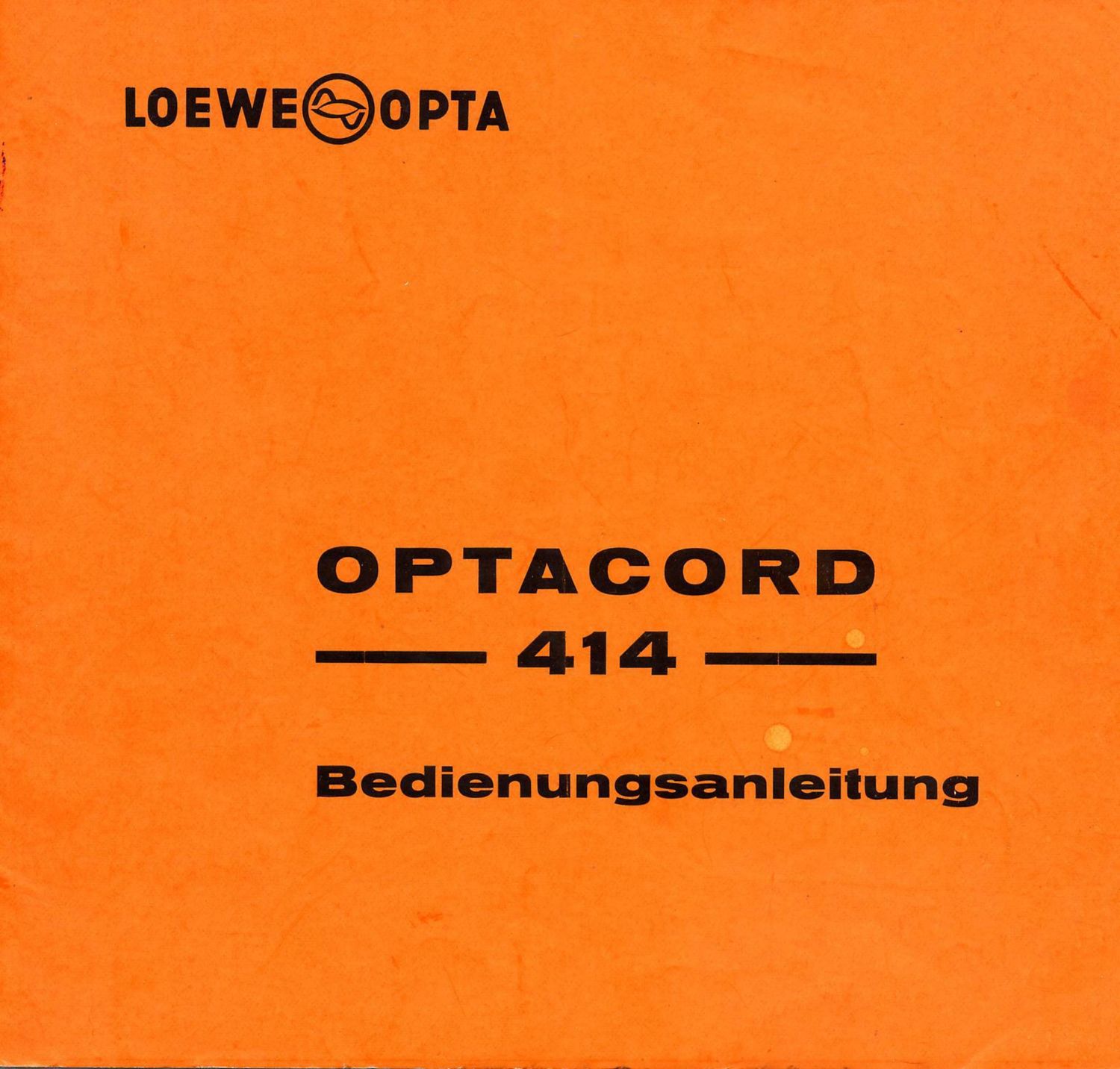 loewe optacord 414 bedienungsanleitung