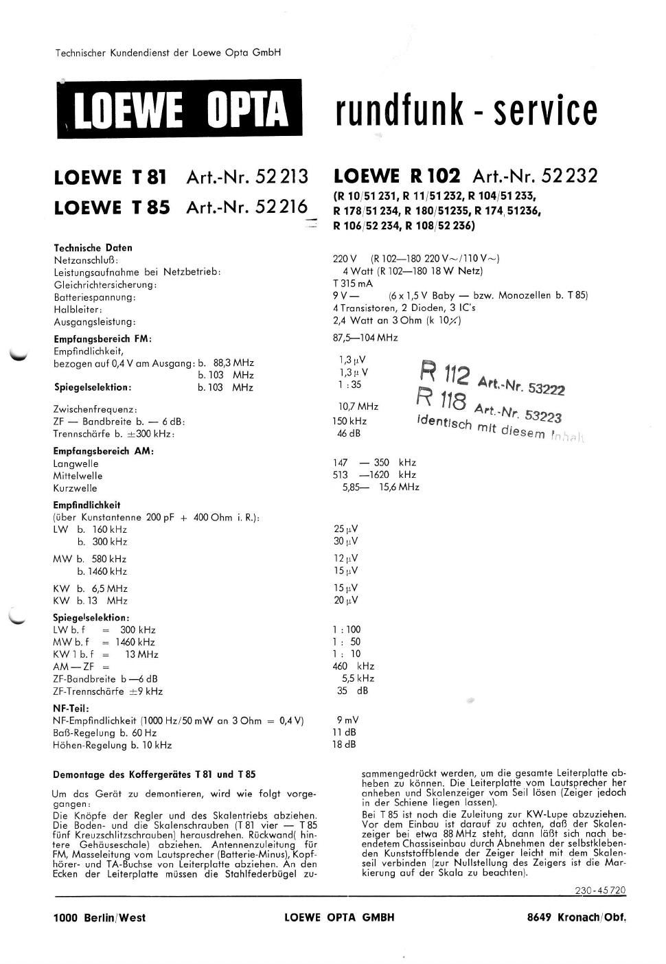 loewe t 81 service manual