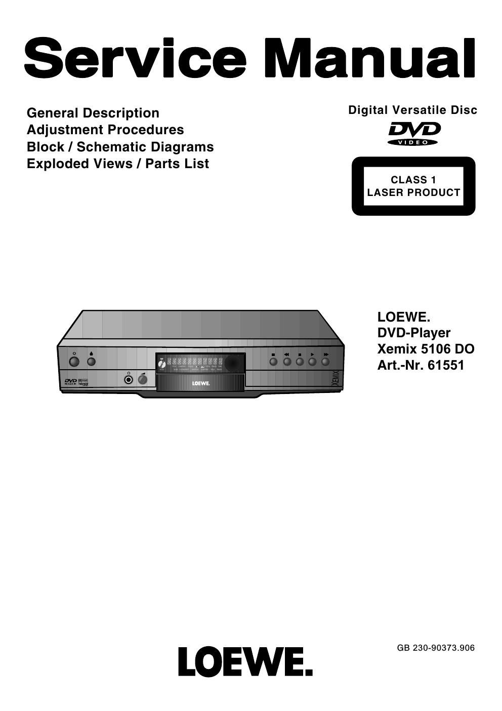 loewe xemix 5106 do service manual