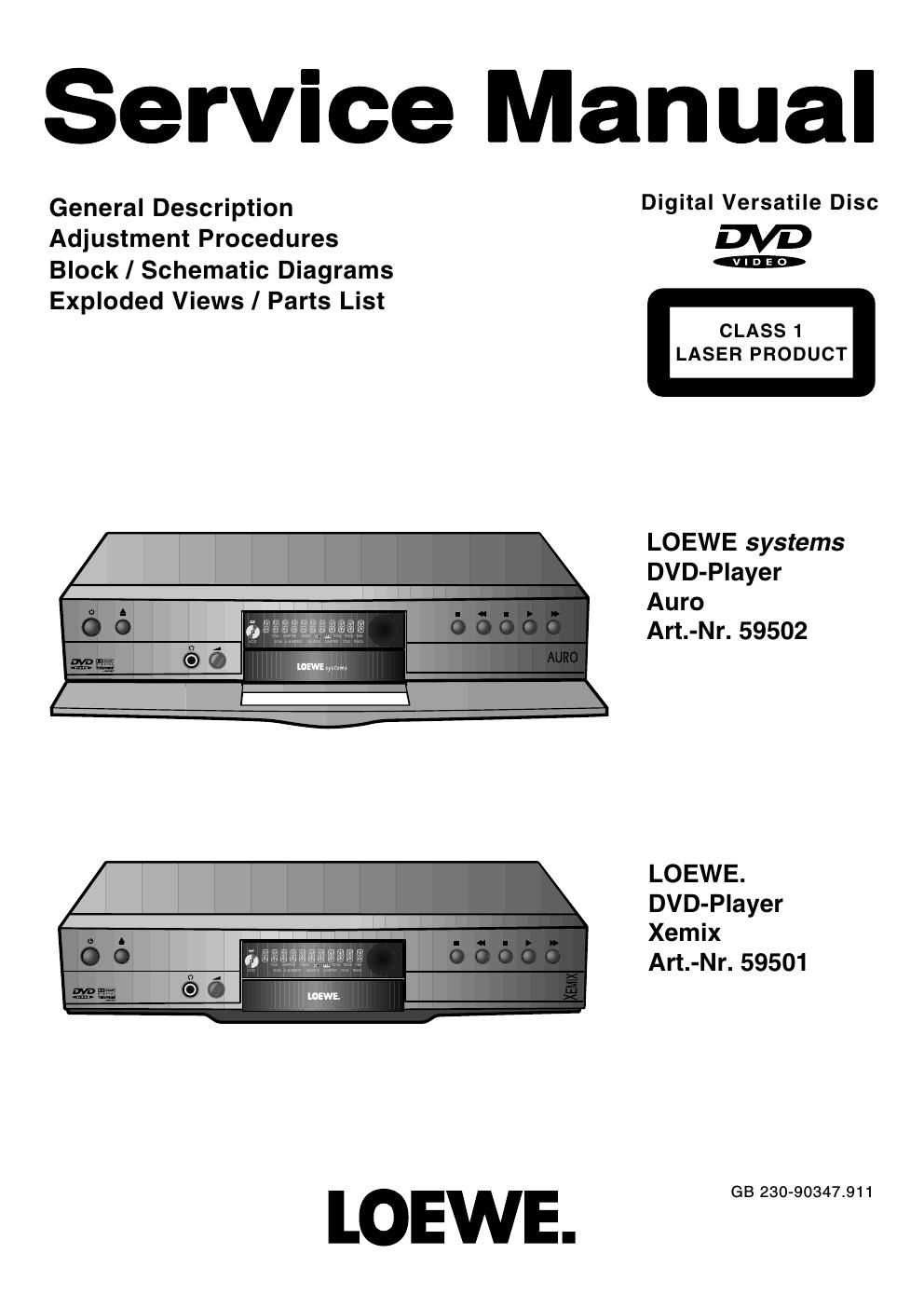 loewe xemix 59501 service manual