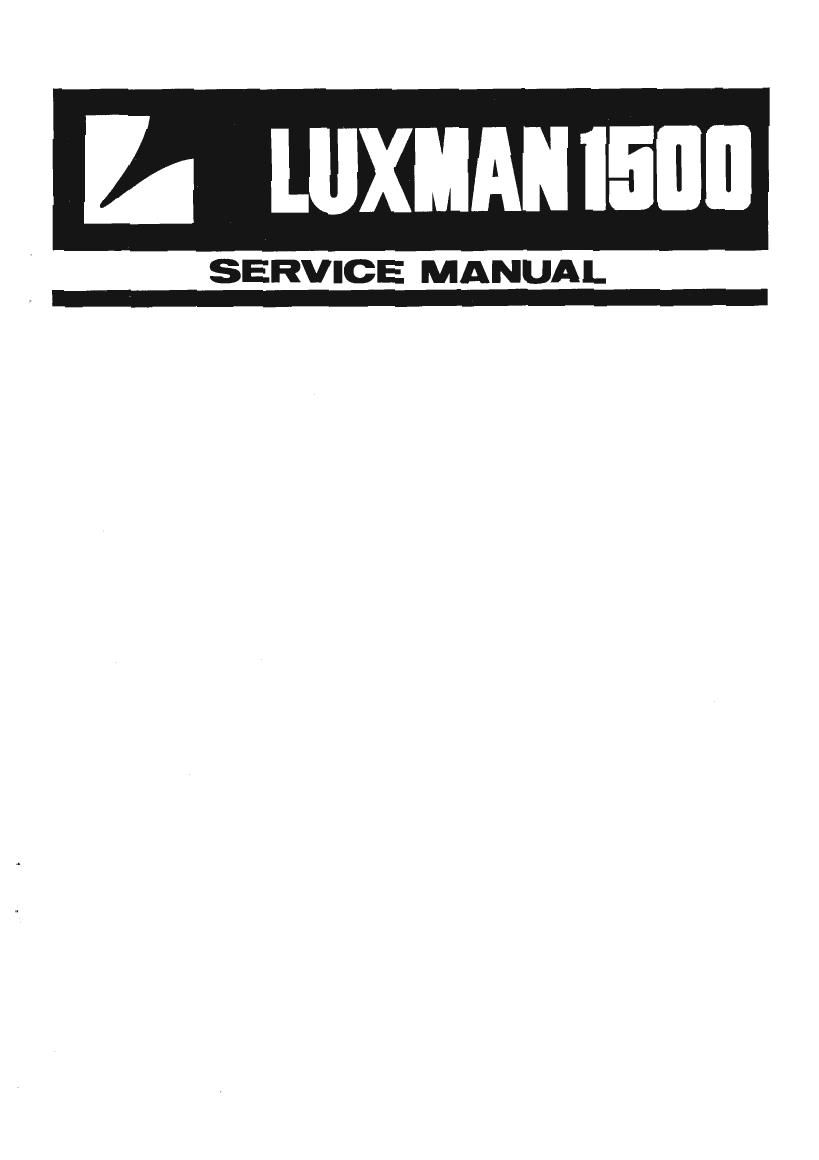 Luxman 1500 Service Manual