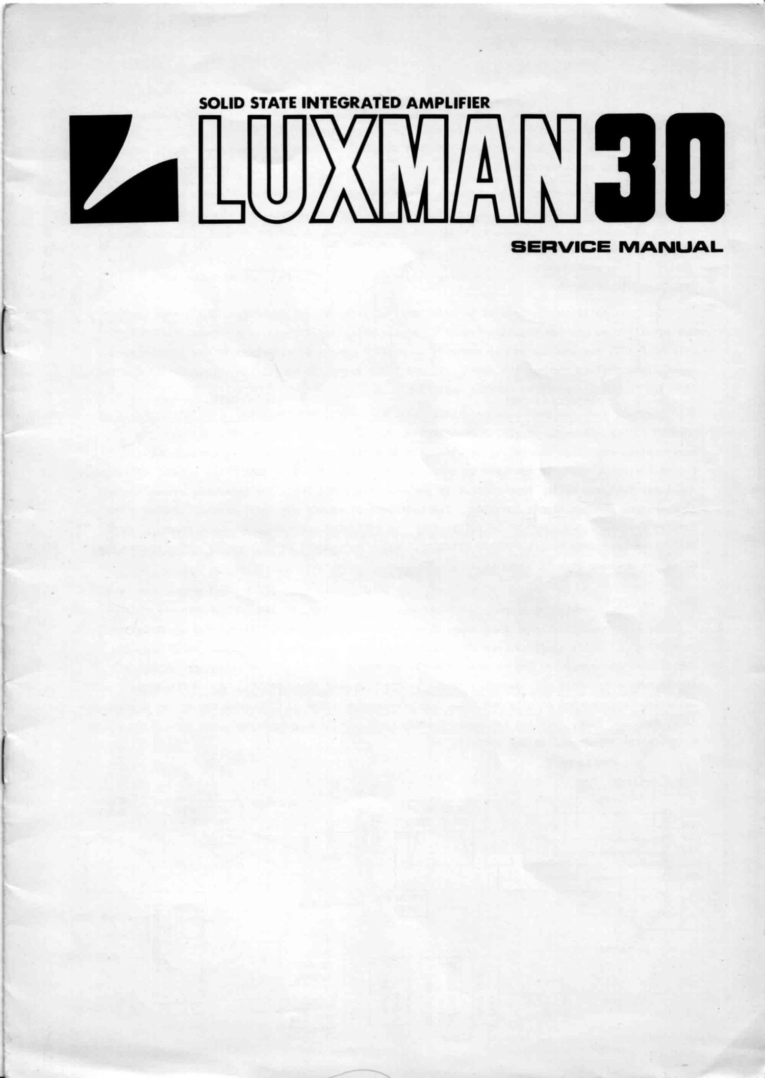 Luxman 30 Service Manual