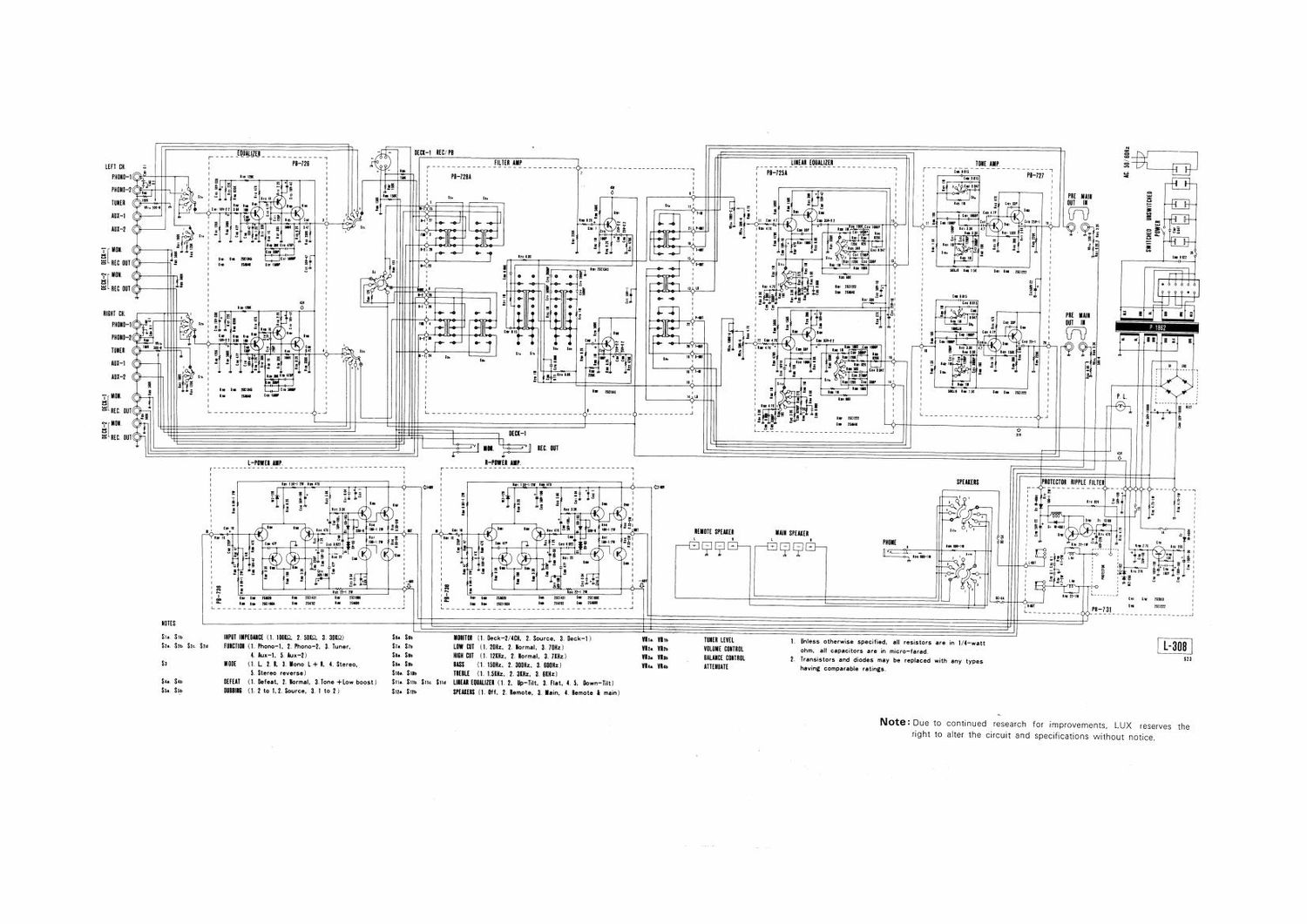 Luxman 308 Schematic