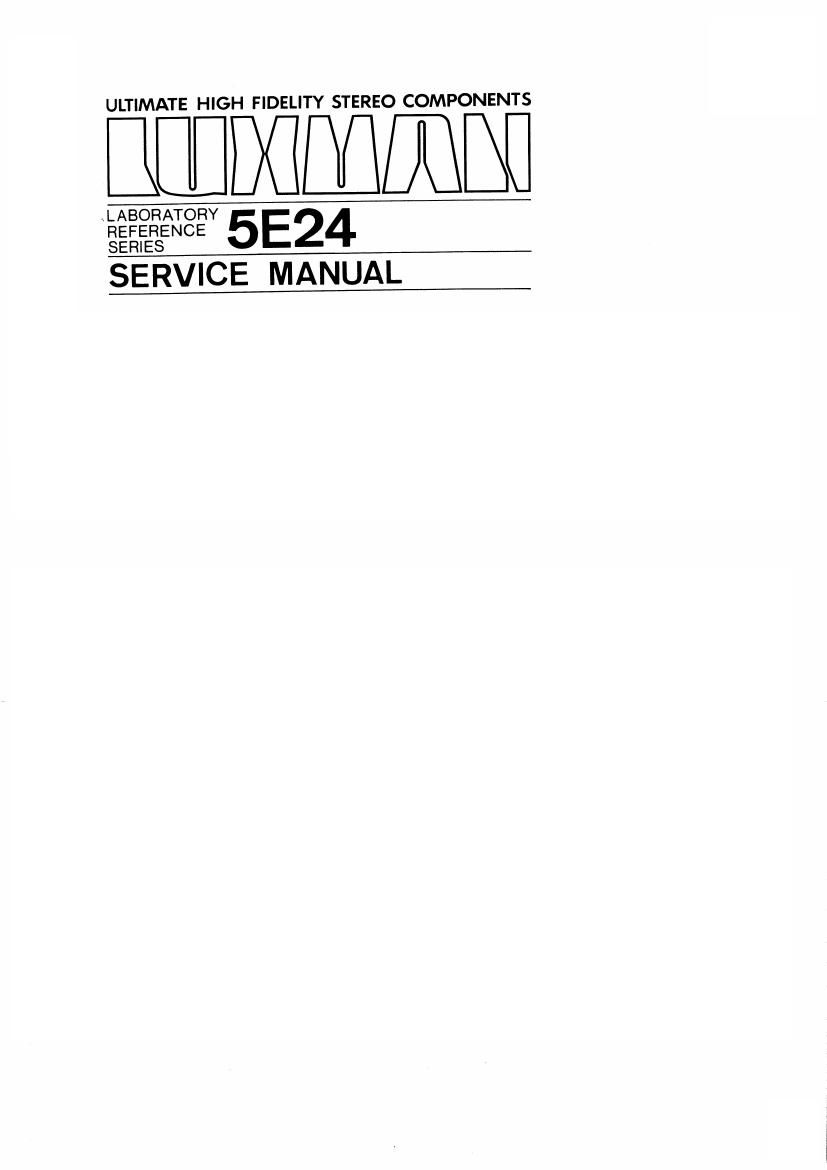 luxman 5 e 24 service manual