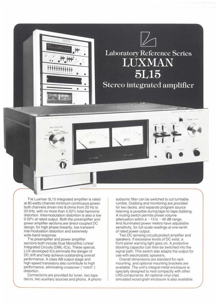 luxman 5 l 15 brochure