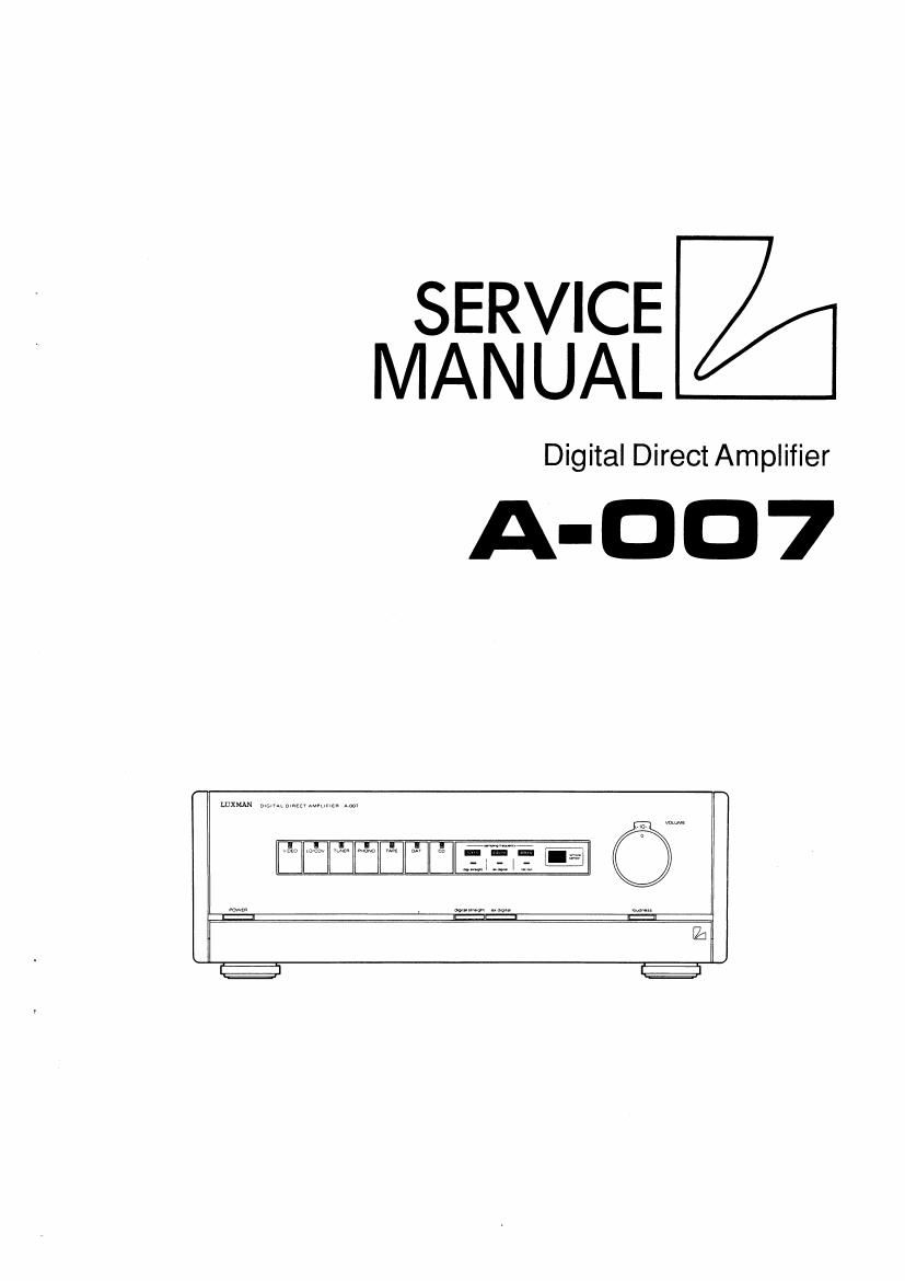 luxman a 007 service manual