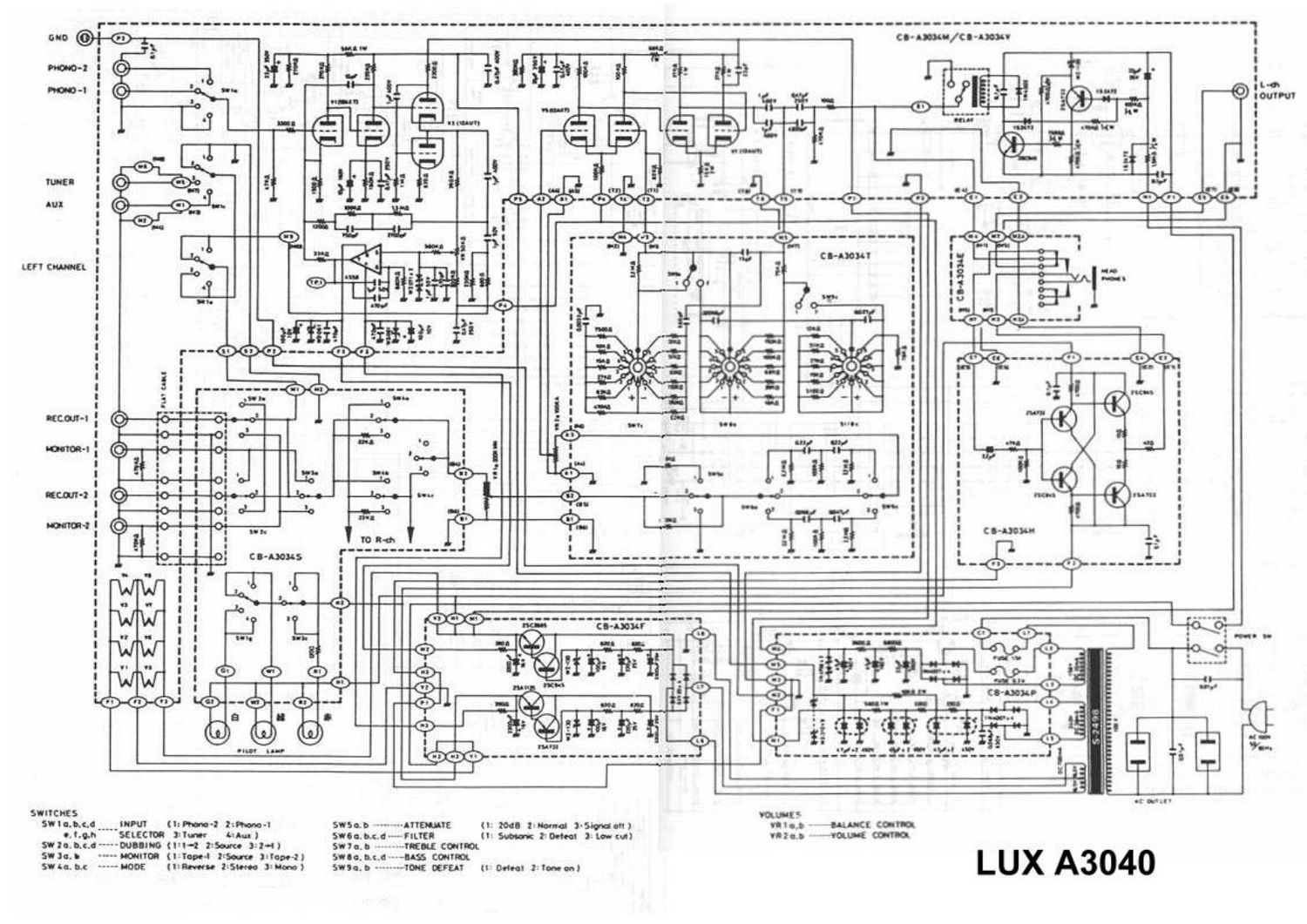 luxman a 3040 schematic