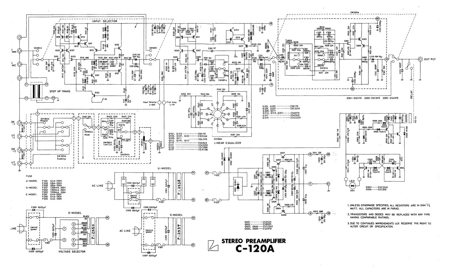 luxman c 120 a schematic