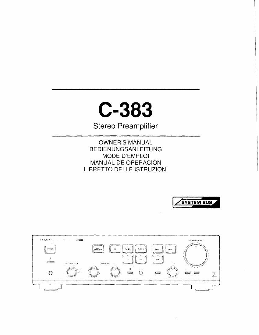 luxman c 383 owners manual