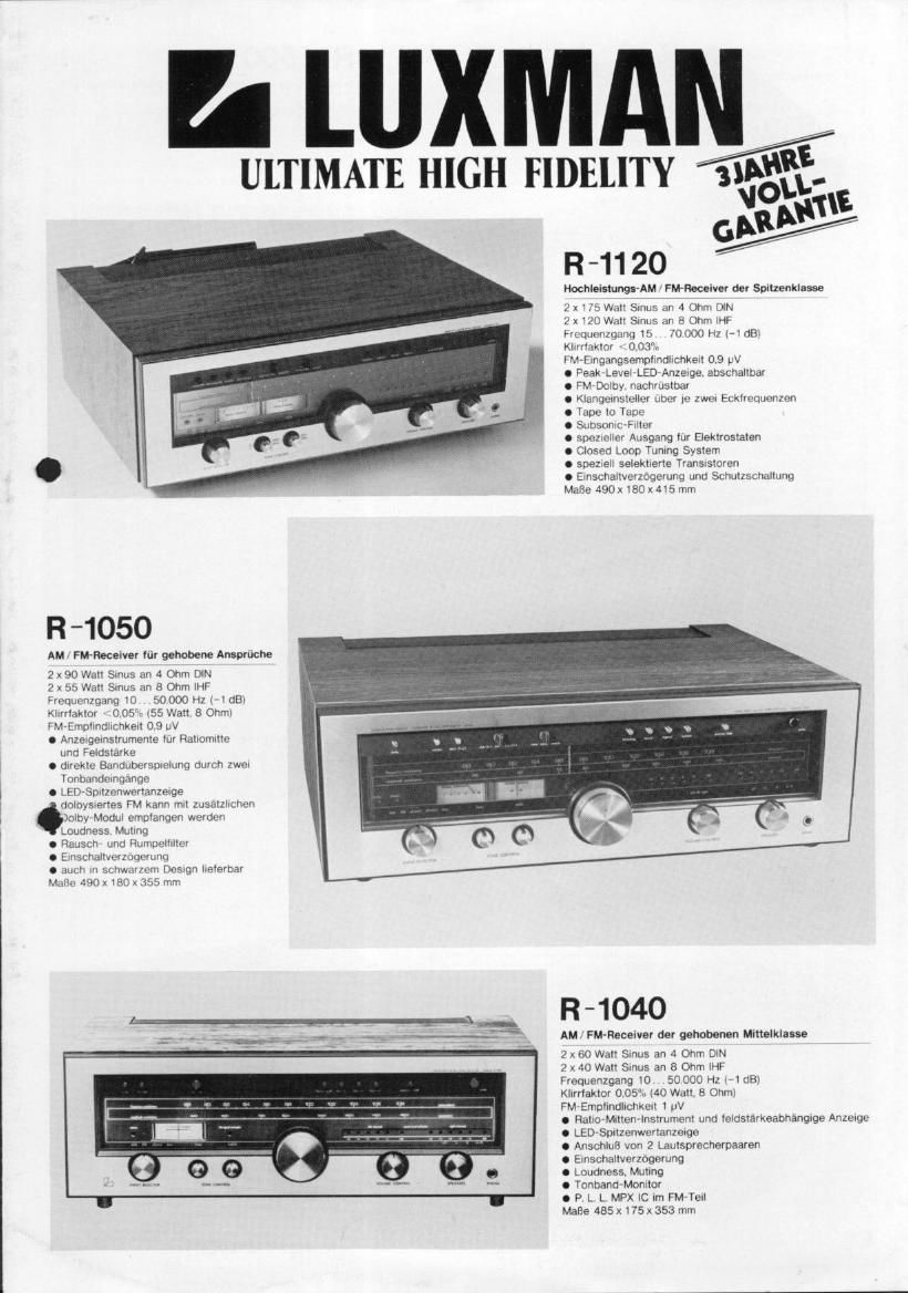 Luxman Catalogue 1978