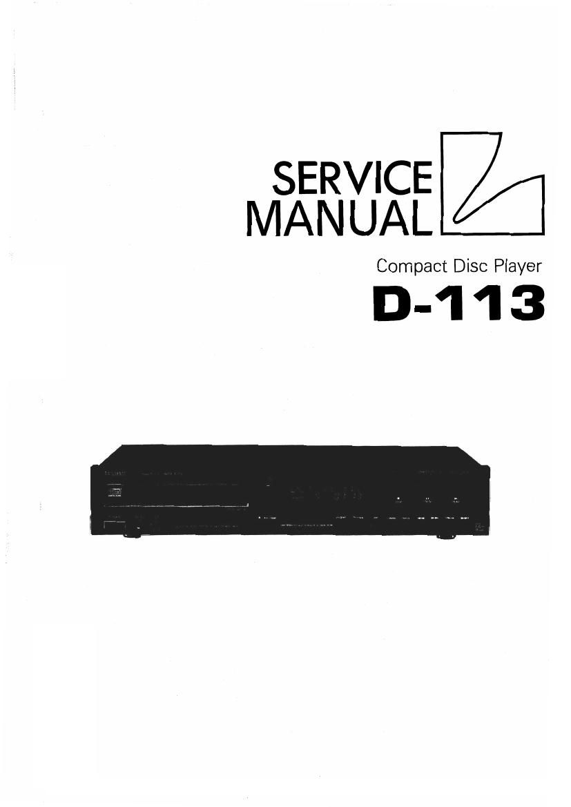 Luxman D 113 Service Manual