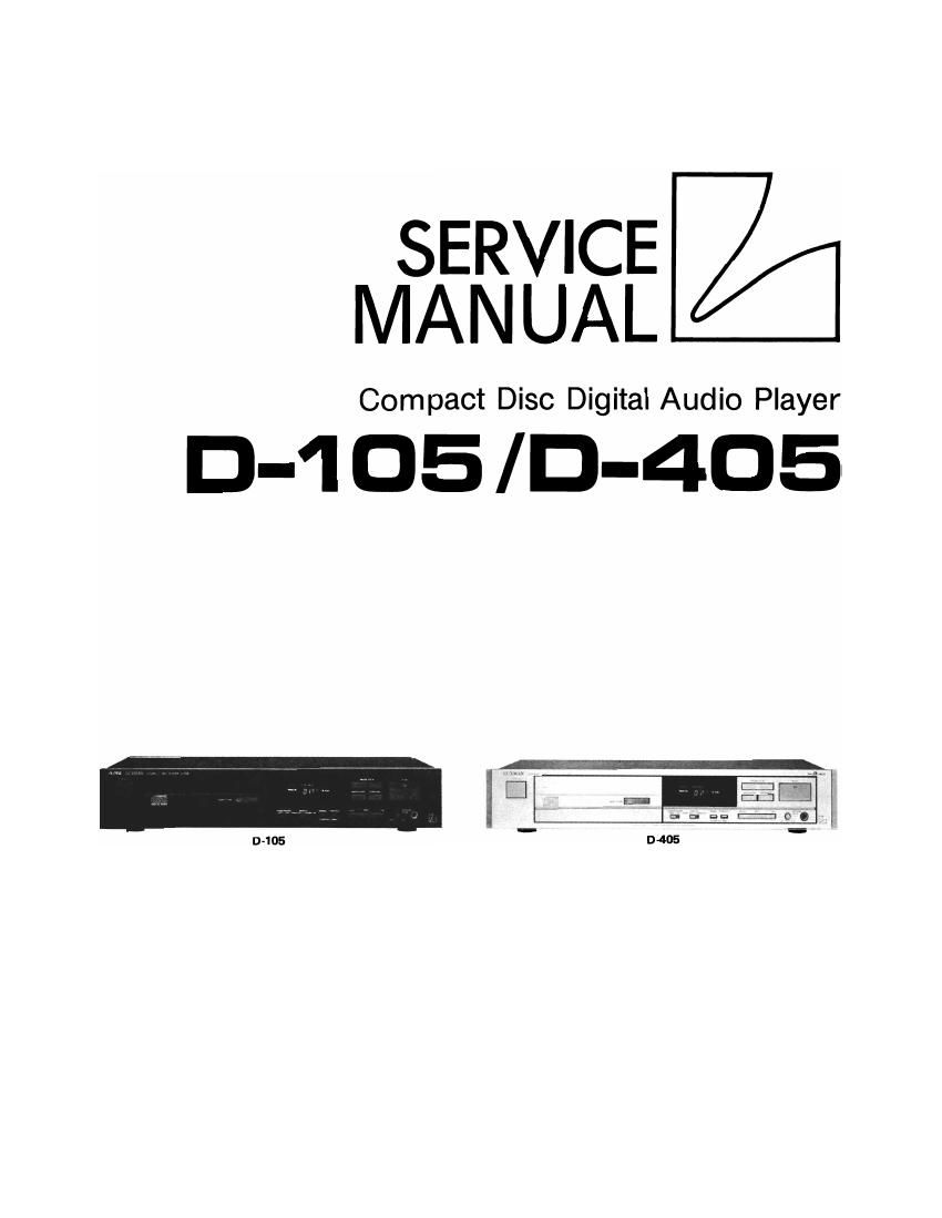 Luxman D 405 D 105 Service Manual