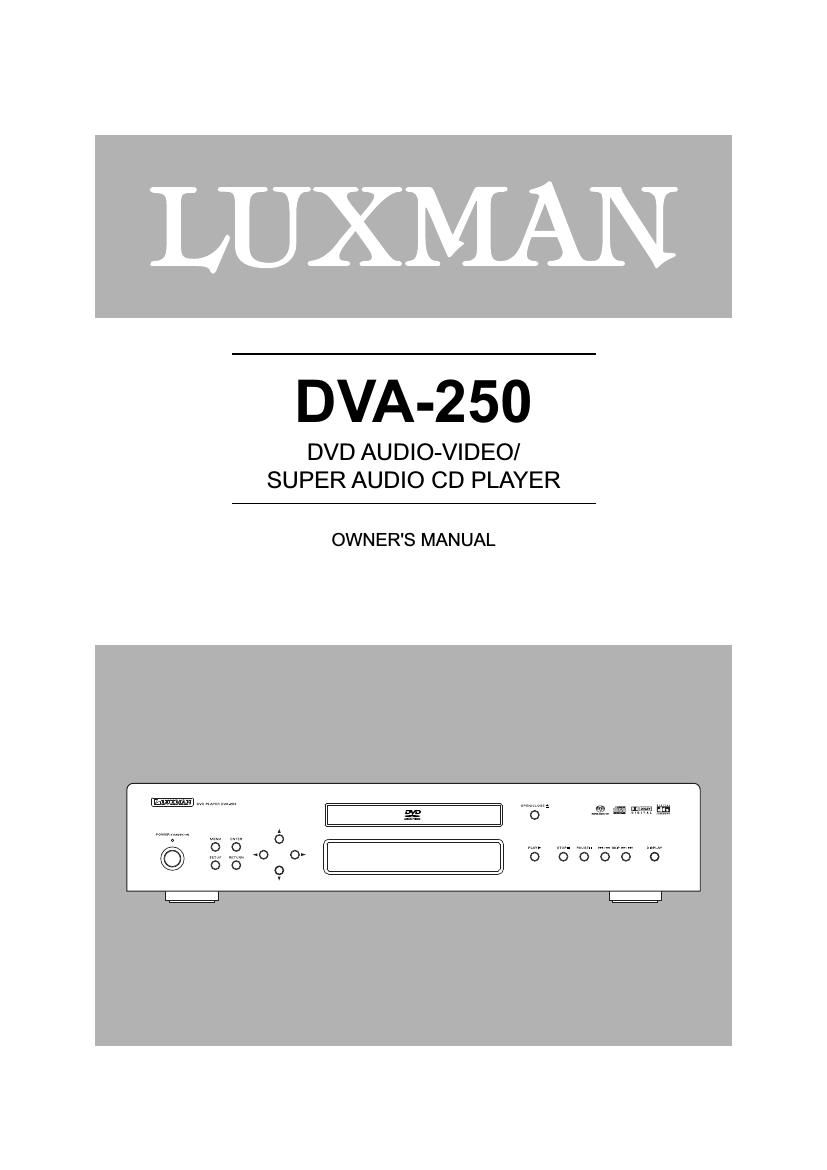 Luxman DVA 250 Owners Manual
