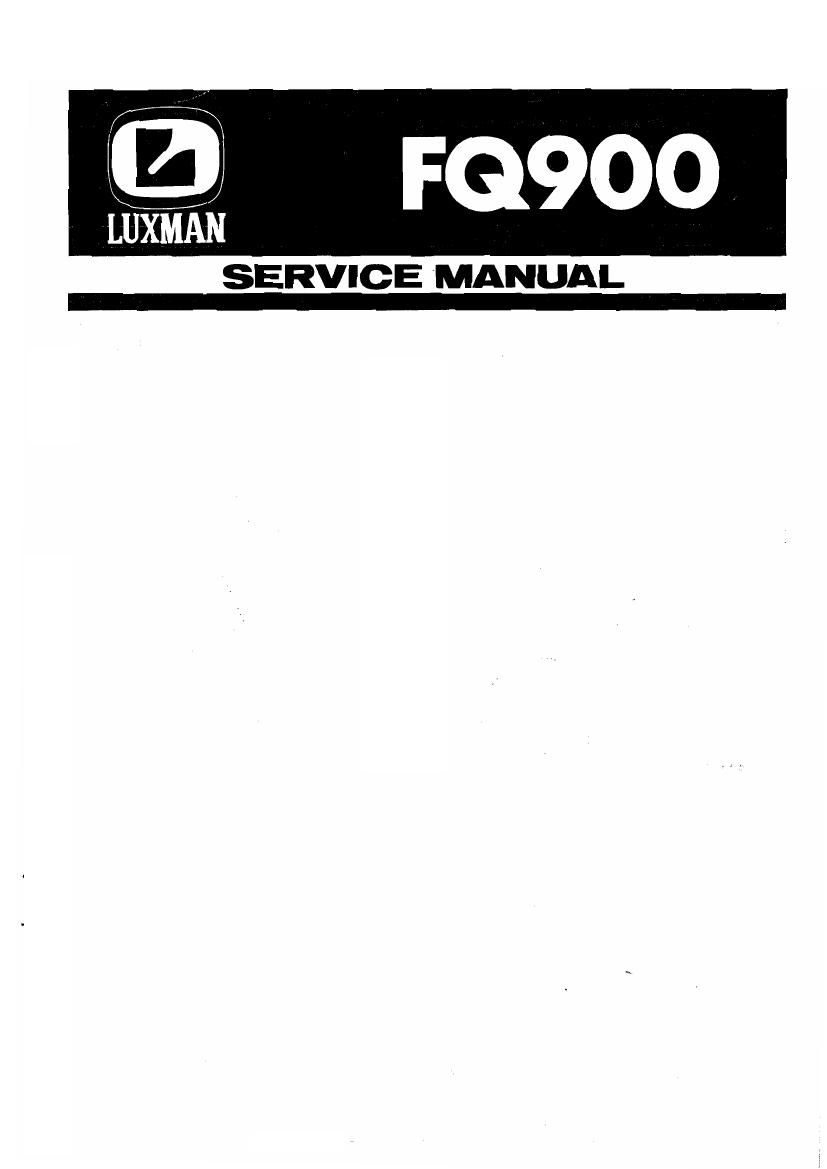 Luxman FQ 900 Service Manual