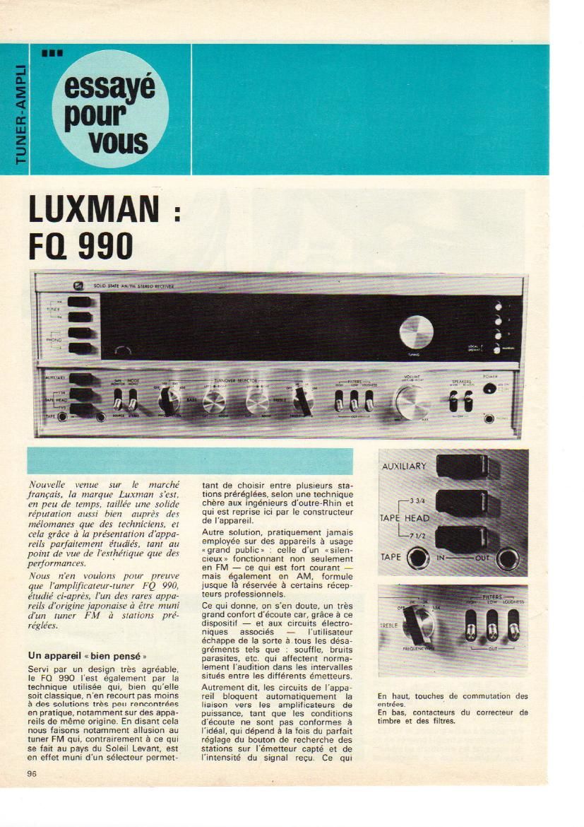 Luxman FQ 990 Test