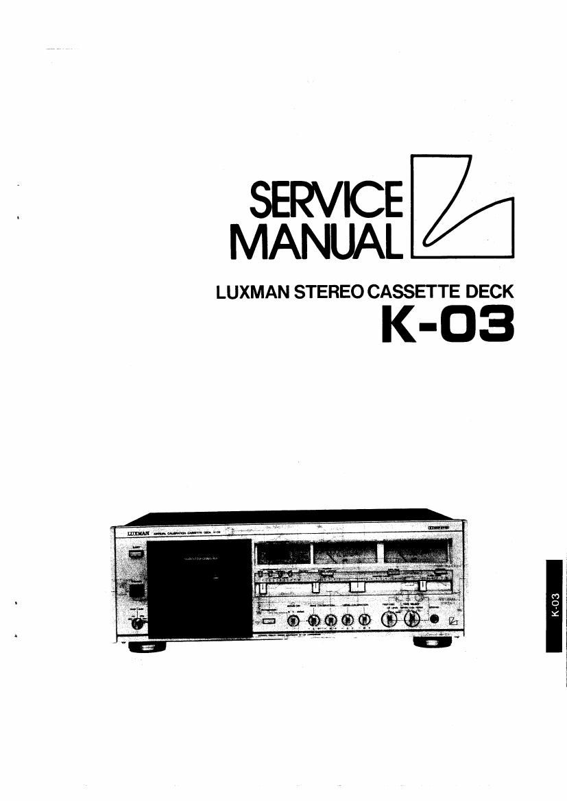 luxman k 03 service manual