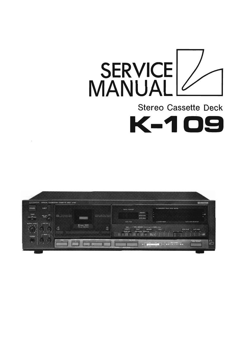 Luxman K 109 Service Manual