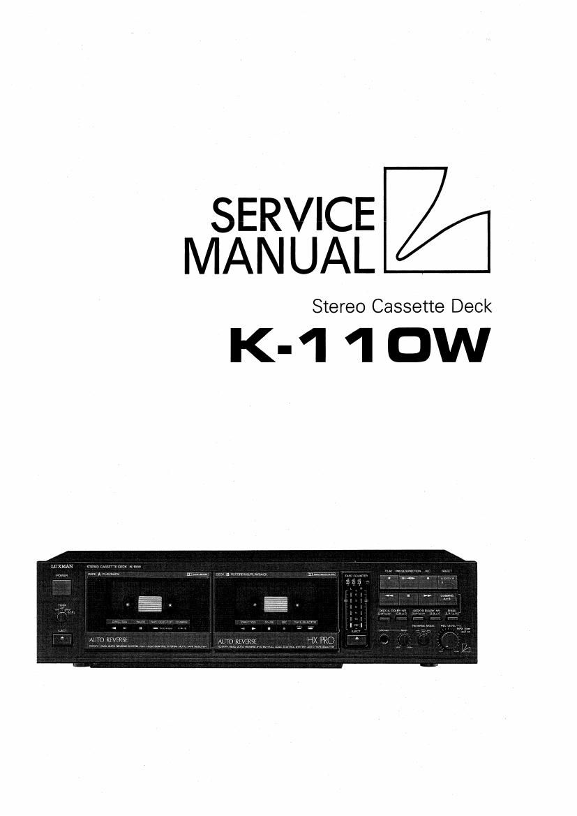 luxman k 110 w service manual