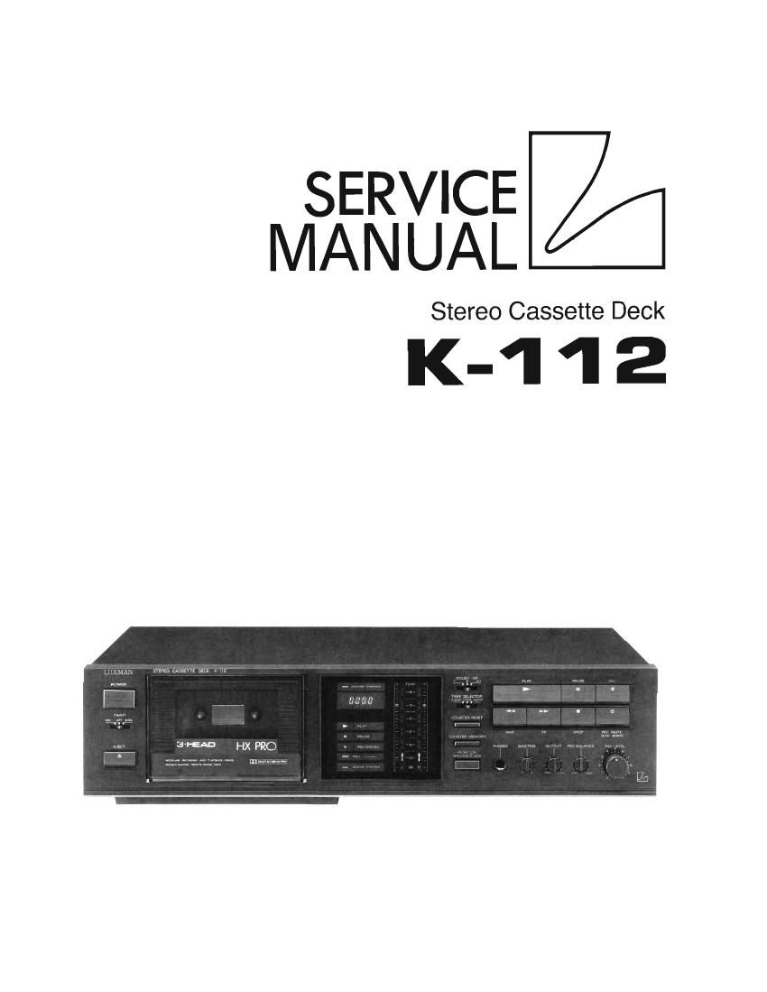 Luxman K 112 Service Manual