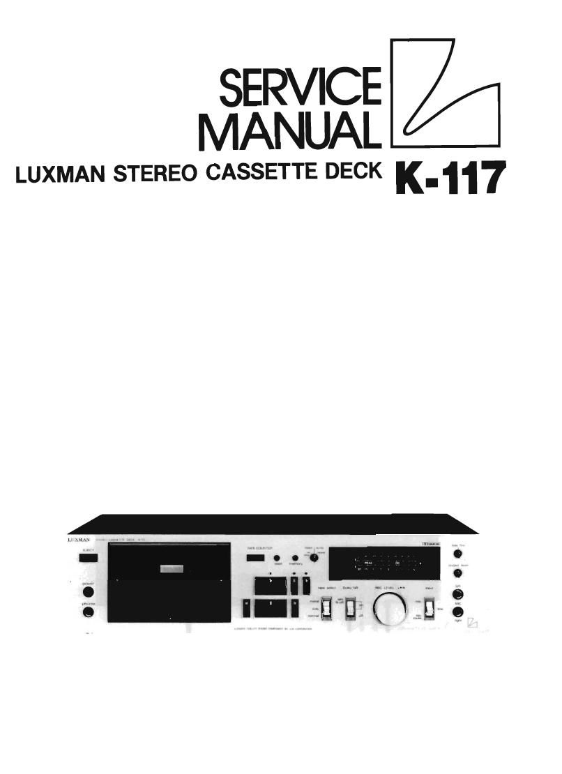 Luxman K 117 Service Manual