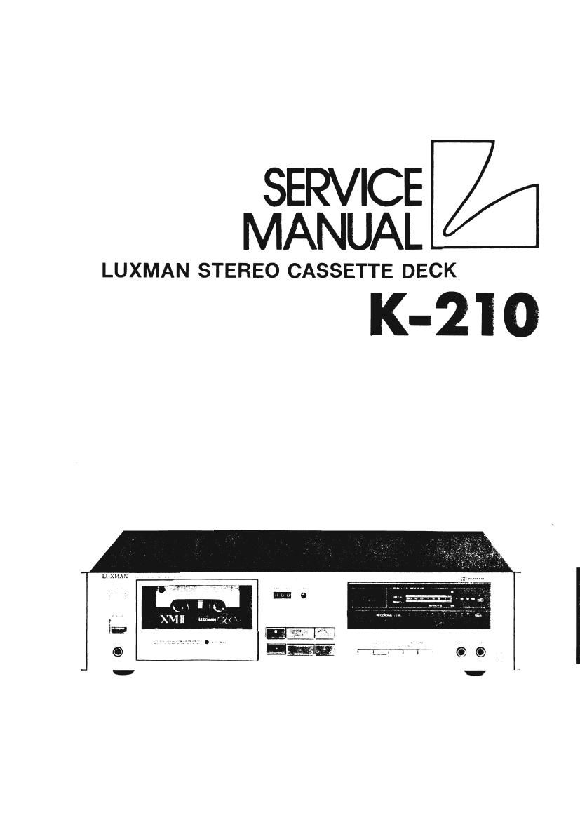 Luxman K 210 Service Manual
